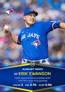 Erik Swanson 96 Monthly Awards