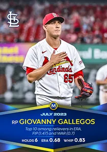 Giovanny Gallegos 95 Monthly Awards