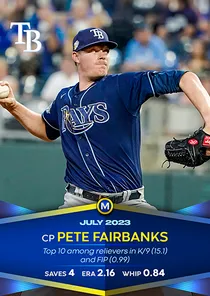 Pete Fairbanks 97 Monthly Awards