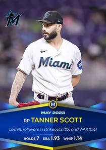 Tanner Scott, 95 Monthly Awards - MLB the Show 23