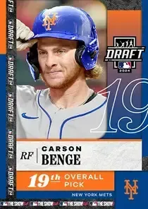 Carson Benge, 95 2024 Draft - MLB the Show 24