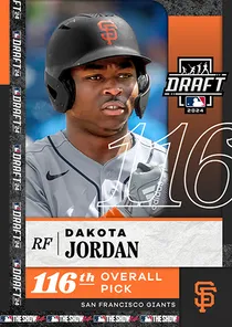 Dakota Jordan, 95 2024 Draft - MLB the Show 24