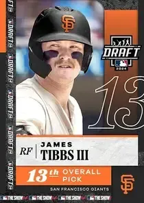 James Tibbs III, 95 2024 Draft - MLB the Show 24