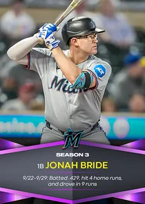 Jonah Bride, 99 Season Awards - MLB the Show 24