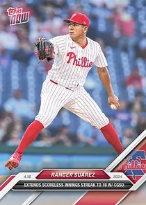 Ranger Suárez, 93 Topps Now - MLB the Show 24