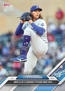 Tyler Glasnow, 91 Topps Now - MLB the Show 24