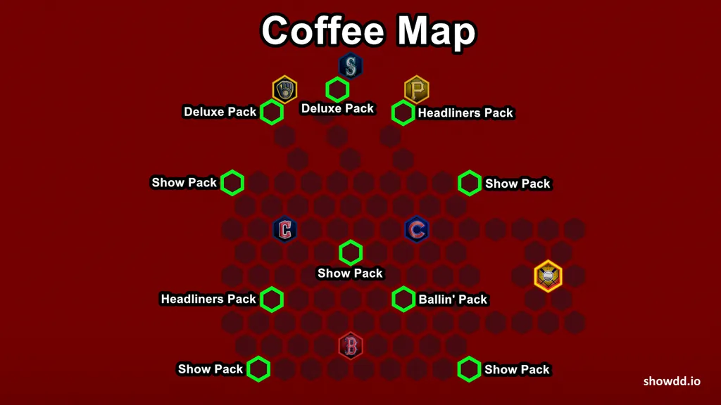 MLB The Show 25 Coffee Conquest Map