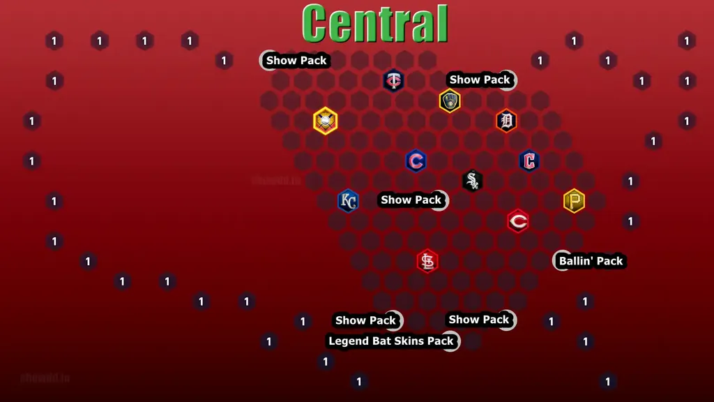 MLB The Show 25 Central Conquest Map