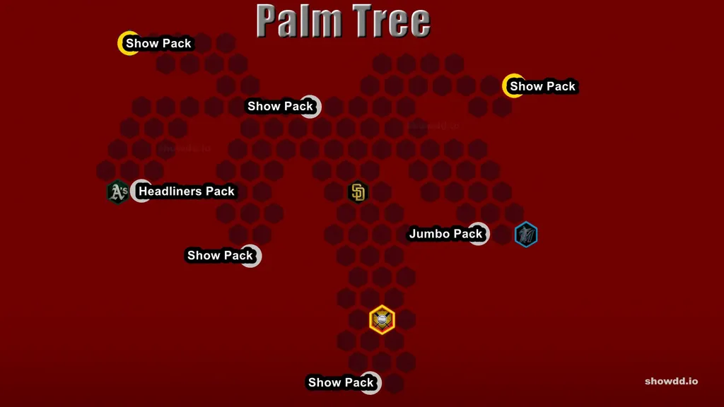 MLB The Show 25 Palm Tree Conquest Map