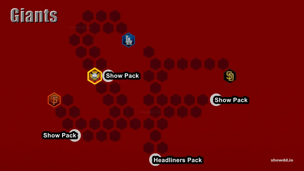 MLB The Show 25 City Connect Giants Conquest Map