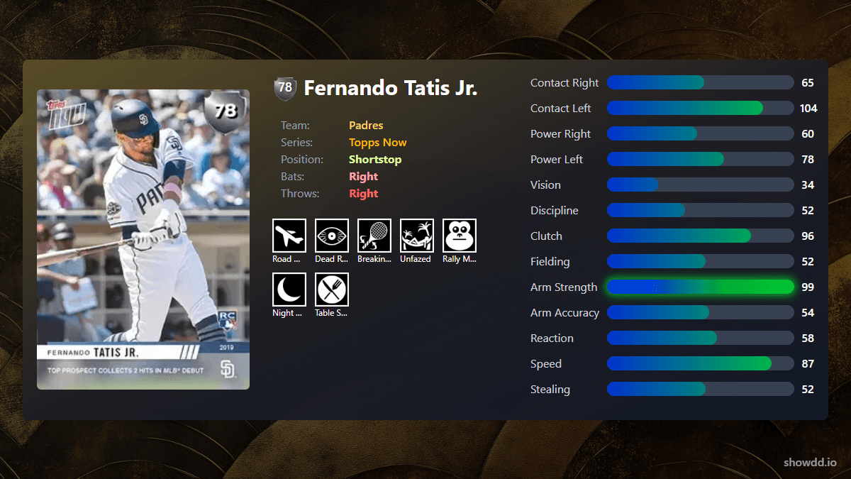 Fernando Tatis Jr., 78 Topps Now - MLB the Show 25